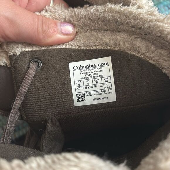 COLUMBIA ICE MAIDEN II boots $100 msrp size 6 Women's Brown Winter Boots - Picture 9 of 9